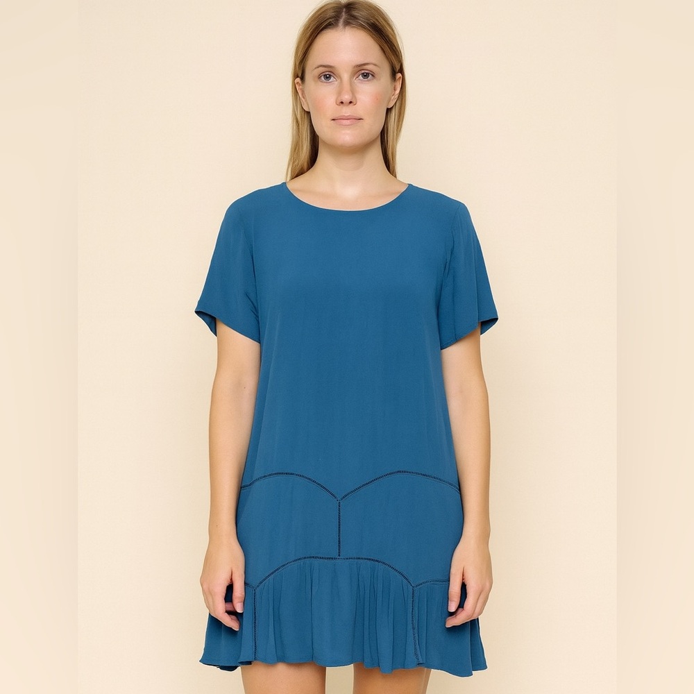 Marie Oliver blue silk dress‎